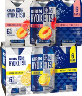 Kirin+Hyoketsu+Peach+or+Lemon+6%25+6+x+330ml+Cans