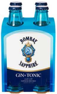 Bombay+Sapphire+G%26amp%3BT+5.4%25+4+x+275ml+Bottles