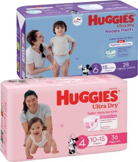 Huggies+Bulk+Pack+Ultra+Dry+Nappies+30-54+Pack+or+Nappy+Pants+28-34+Pack