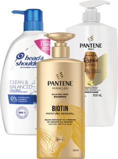 Pantene+600-900ml%2C+Head+%26amp%3B+Shoulders+550%2F600ml+Shampoo+or+Conditioner