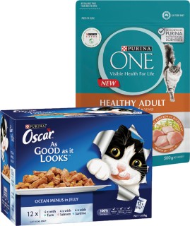 Oscar+Wet+Cat+Food+12+Pack+or+Purina+One+Dry+Cat+Food+450-500g