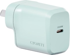 Cygnett+Charge+and+Connect+20W+USB-C+PD+Wall+Charger+-+Green