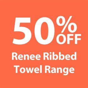 50%25+off+Renee+Ribbed+Towel+Range