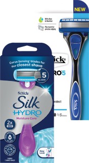 Schick+Hydro+5+or+Silk+Hydro+Moisture+Care+Razor+%2B+2+Blades