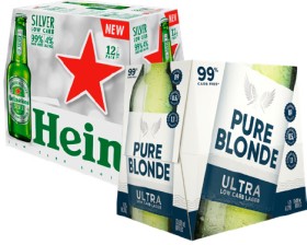 Heineken+Silver+Low+Carb+or+Pure+Blonde+Ultra+Low+Carb+12+x+330ml+Bottles