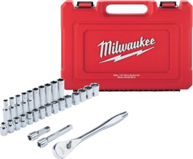 Milwaukee+1%2F2%26quot%3B+Dr.+Ratchet+%26amp%3B+Socket+Set+28+Piece