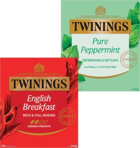 Twinings+English+Breakfast+100s+or+Peppermint+80s+Tea+Bags