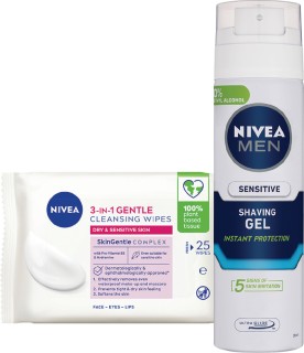 Nivea+Facial+Wipes+25s+or+Shave+Gel+200ml