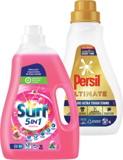 Surf+Laundry+Liquid+2L+or+Persil+Ultimate+Laundry+Liquid+1L