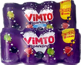 Vimto+Fizzy+Soda+Cans+8+Pack+330ml