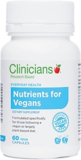 Clinicians+Nutrients+for+Vegans+60+Capsules