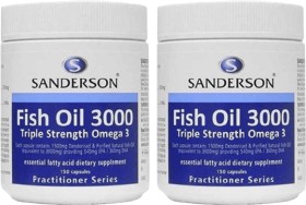 Sanderson+Fish+Oil+3000+Triple+Strength+150+Capsules