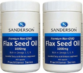 Sanderson+Flax+Seed+Oil+1000mg+300+Capsules