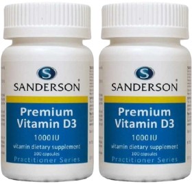 Sanderson+Premium+Vitamin+D3+1000IU+100+Capsules