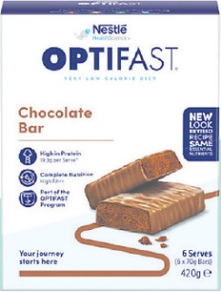 Optifast+VLCD+Bar+Chocolate+6+Pack+420g