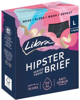 Libra+Hipster+Period+Underwear+L