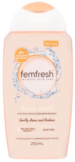 Femfresh+Daily+Wash+with+Aloe+Vera+%26amp%3B+Calendula+Extracts+250mL