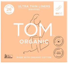 TOM+Organic+Ultra+Thin+Liners+with+Organic+Cotton+26+Pack