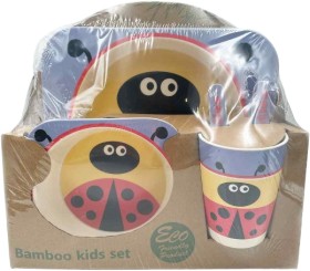 HB%26amp%3BCo.+Bamboo+Children%26rsquo%3Bs+Ladybird+5+Piece+Tableware+Set