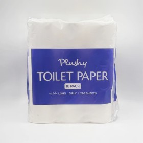 Plushy+3+Ply+Toilet+Paper+18pk