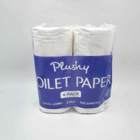 Plushy+3ply+Toilet+Paper+4pk