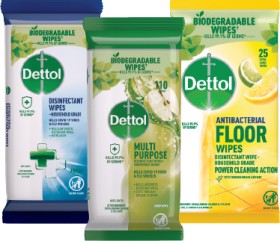 Dettol+Surface+Wipes+110+Pack+or+Dettol+Floor+Wipes+25+Pack