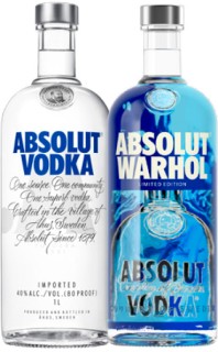 Absolut+Vodka+Original+or+Absolut+Warhol+Limited+Edition+1L