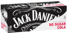 Jack+Daniel%26%23039%3Bs+No+Sugar+Cola+4.8%25+10+x+375ml+Cans