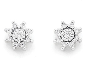 9ct%2C+Diamond+Star+Stud+Earrings