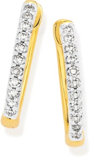 9ct-Diamond-Hoop-Earrings on sale