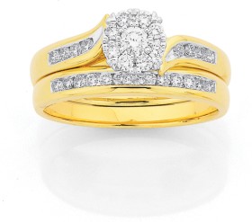 9ct%2C+Diamond+Bridal+Set