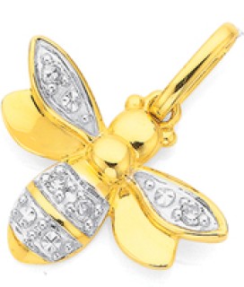 9ct%2C+Diamond+Golden+Bee+Pendant