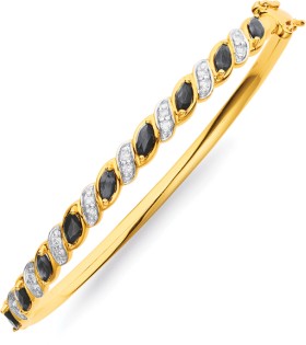 9ct+Sapphire+%26amp%3B+Diamond+Bangle