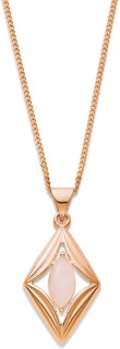 9ct+Rose+Gold+Rose+Quartz+Pendant