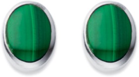 Sterling+Silver+Malachite+Studs