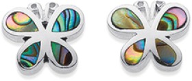 Sterling+Silver+Paua+Butterfly+Studs