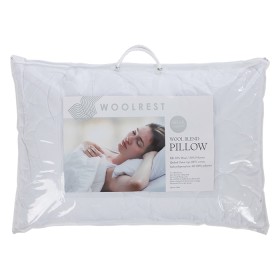 Woolrest+Silver+Quilted+50%2F50+Wool+Blend+Pillow