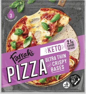 Farrah%26rsquo%3Bs+Ultra+Thin+Pizza+Bases+Keto+3+Pack