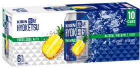 NEW+Kirin+Hyoketsu+Pineapple%2C+Peach+or+Lemon+6%25+10+x+330ml+Cans