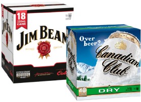 Jim+Beam+%26amp%3B+Cola+4.8%25+or+Canadian+Club+%26amp%3B+Dry+4.8%25+18+x+330ml+Cans