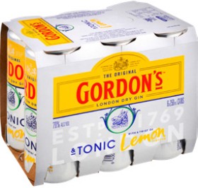 Gordon%26rsquo%3Bs+Gin+%26amp%3B+Tonic+Slimline+7%25+6+x+250ml+Cans