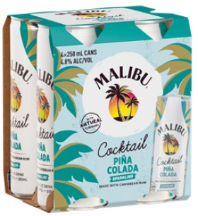 Malibu+Range+4.8%25+4+x+250ml+Cans