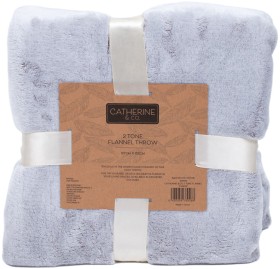 Catherine-Co-2-Tone-Flannel-Throw on sale