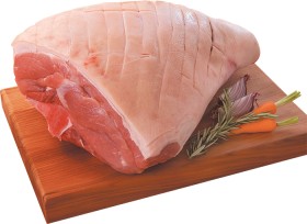 Woolworths-Free-Farmed-Pork-Leg-Roast-Bone-In on sale