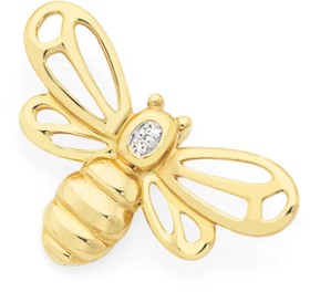 9ct-Diamond-Bee-Pendant on sale