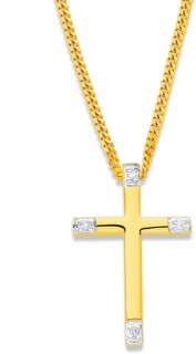 9ct-Diamond-Cross-Pendant on sale