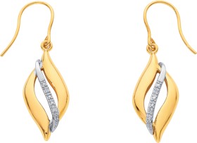 9ct-Diamond-Leaf-Earrings on sale