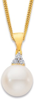 9ct-Freshwater-Pearl-Diamond-Enhancer-Pendant on sale