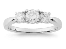 18ct-White-Gold-Diamond-3-Stone-Ring on sale