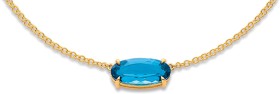 9ct-Oval-London-Blue-Topaz-Necklet on sale